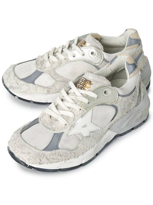 Mesh and Suede Leather Dad-Star Sneakers White Beige - GOLDEN GOOSE - BALAAN 2