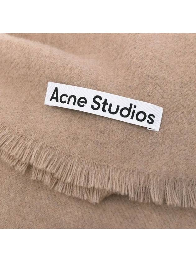 Logo Wool Muffler Oatmeal Melange - ACNE STUDIOS - BALAAN 4