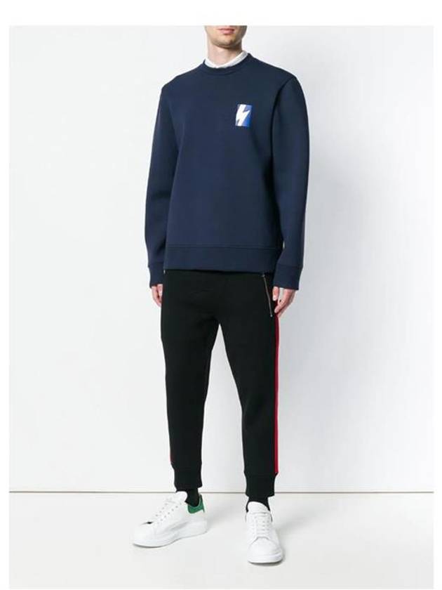 Lightning Sweatshirt Navy - NEIL BARRETT - BALAAN 7