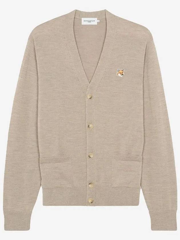 Fox Head Patch Classic Cardigan Beige Melange - MAISON KITSUNE - BALAAN 8