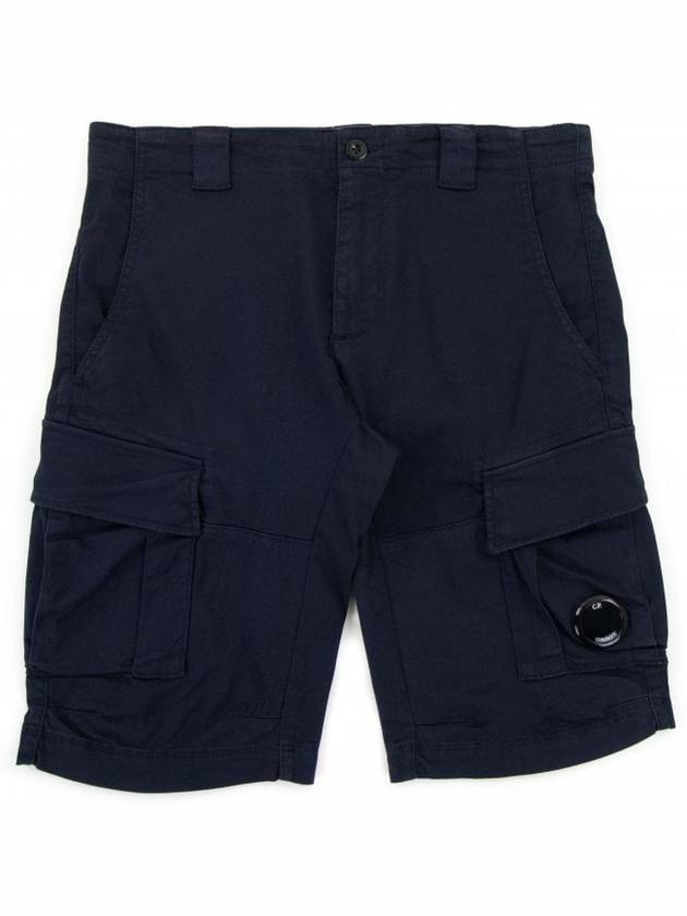 Men's Lens Bermuda Cargo Shorts Navy - CP COMPANY - BALAAN.