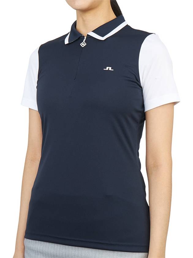 Women's Antonia Golf Polo Shirt Navy - J.LINDEBERG - BALAAN 3