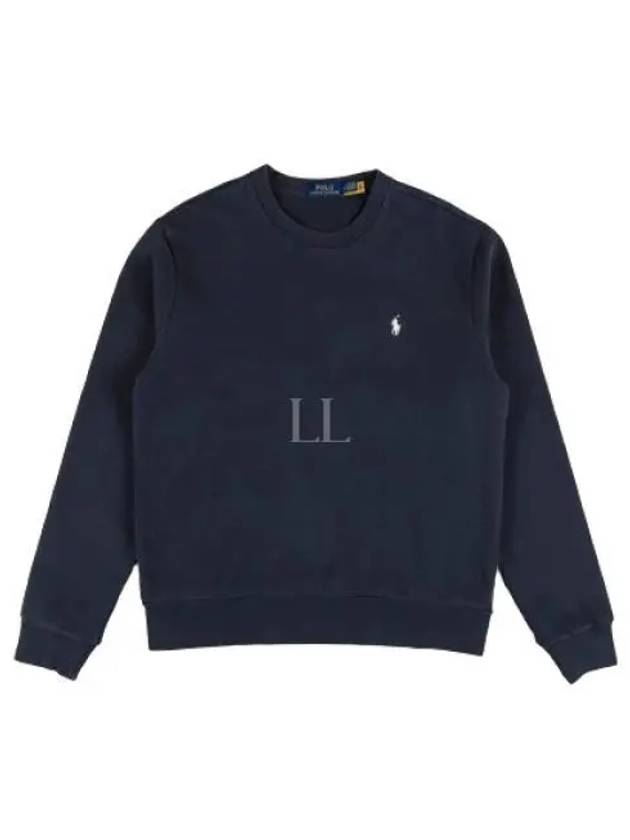 Embroidered Pony Logo Crew Neck Cotton Sweatshirt Black - POLO RALPH LAUREN - BALAAN 2