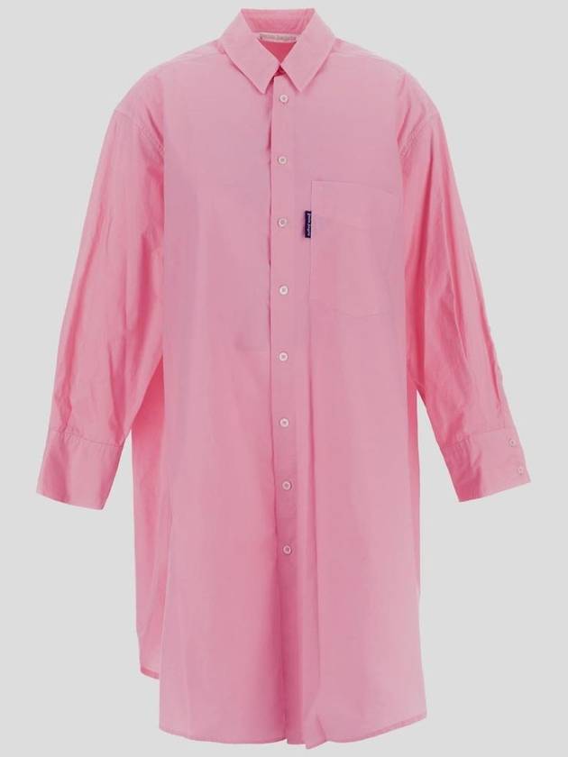 Shirt Midi Dress Pink - PALM ANGELS - BALAAN 2