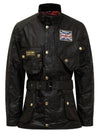 Men's International Union Jack Wax Jacket Black - BARBOUR - BALAAN 2