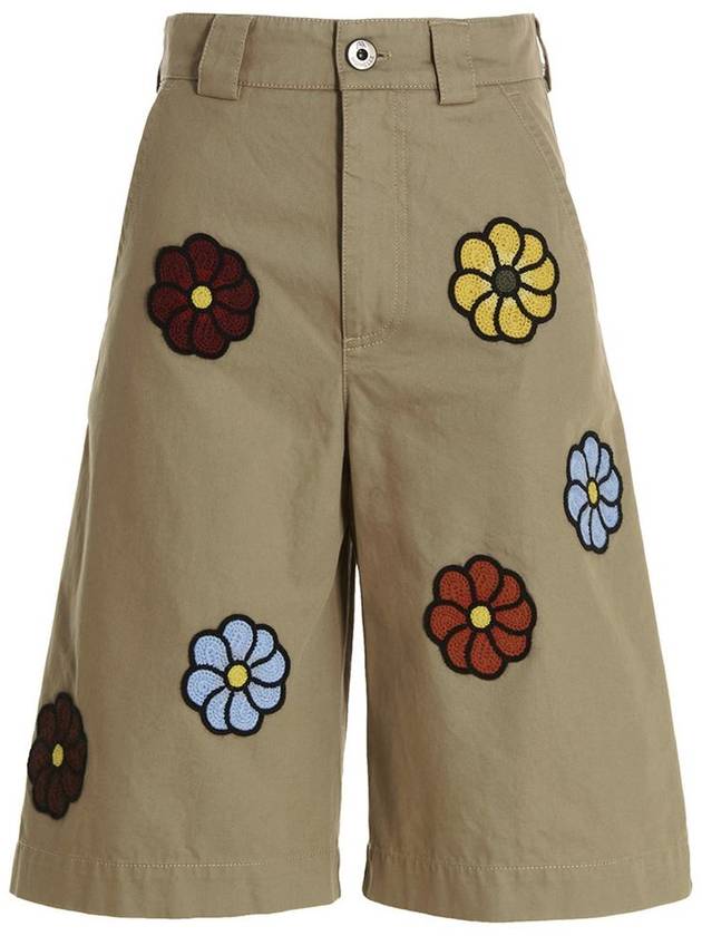 JW Anderson Floral Bermuda Shorts Beige - MONCLER - BALAAN 2