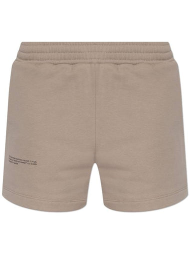 Pangaia Logo Shorts, Unisex, Beige - PANGAIA - BALAAN 1