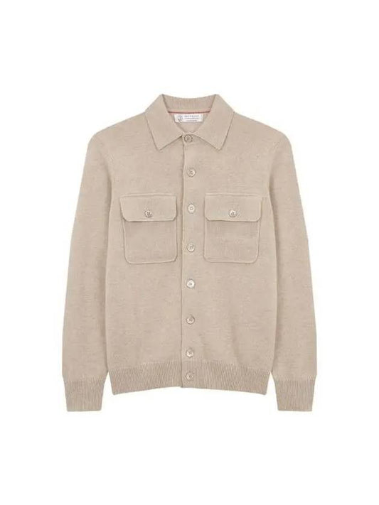 Shimaeul 8th Anniversary 10 ePoint 9 8 Men s Cashmere Button Up Collar Cardigan Beige 270626 - BRUNELLO CUCINELLI - BALAAN 1