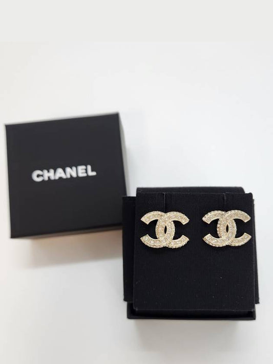 Metal Earrings Diamantes & Gold Crystal - CHANEL - BALAAN 2