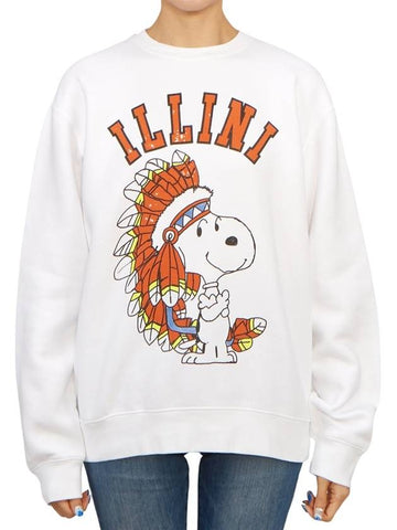 Women s brushed sweatshirt FG ILLNI WHITE W - WILD DONKEY - BALAAN 1