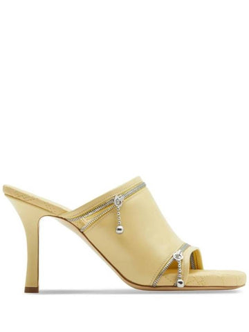 Deco zipped leather sandals 85mm - BURBERRY - BALAAN 1