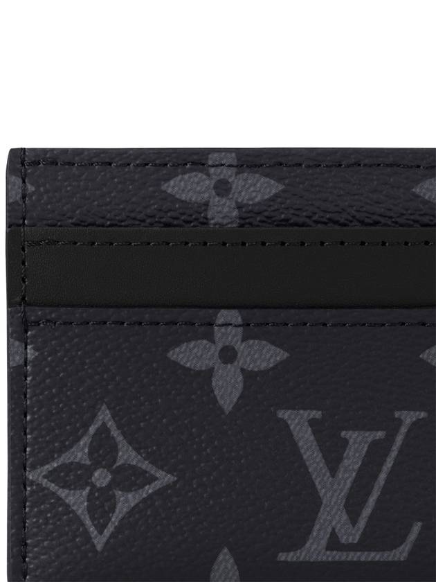 Monogram Eclipse Double Card Wallet Black - LOUIS VUITTON - BALAAN 3