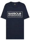 International Essential Large Logo Short Sleeve T-Shirt Navy - BARBOUR - BALAAN 11