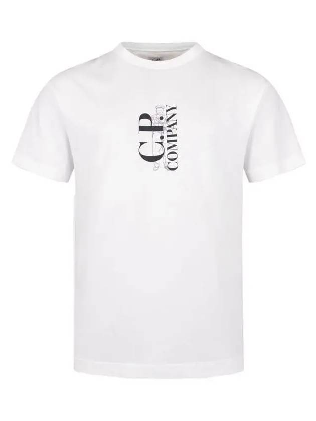 Logo Short Sleeve T-Shirt White - CP COMPANY - BALAAN 2