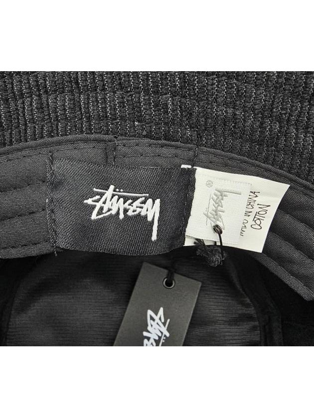 Graffiti Cord Bucket Hat Black - STUSSY - BALAAN 8