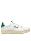 Dallas Green Tab Leather Low Top Sneakers White - AUTRY - BALAAN 2