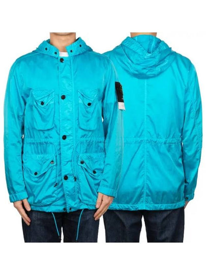 Wappen Patch Nylon Raso TC Hooded Jacket Blue - STONE ISLAND - BALAAN 2