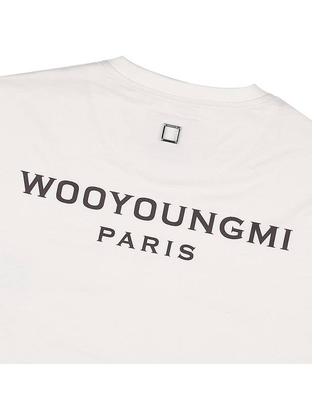 Cotton Back Logo Long Sleeve T-Shirt Ivory - WOOYOUNGMI - BALAAN 10