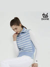 Striped Knit Half Zip-up Vest DC3WSV002BGY - DUVIK - BALAAN 5