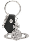 Saffiano Hammered ORB Keyring Black 8203010KU OM0009 N405 - VIVIENNE WESTWOOD - BALAAN 1