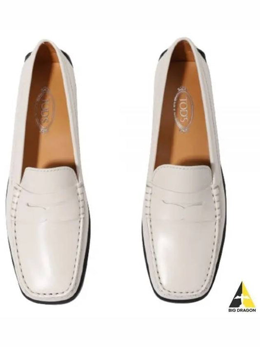 Women's City Gommino Leather Driving Shoes White - TOD'S - BALAAN 2