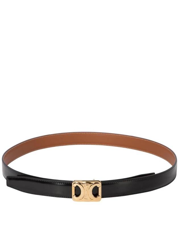 Reversible Frame Triomphe Leather Belt Tan Black - CELINE - BALAAN 1