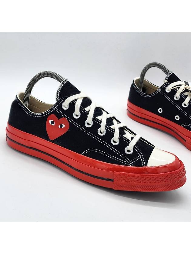 Men s Logo Comme des Gar ons Play Chuck 70 Low Top Sneakers Black - CONVERSE - BALAAN 5