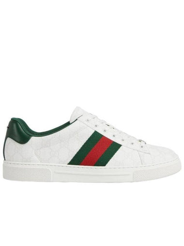 Ace Web GG Supreme Low-Top Sneakers White - GUCCI - BALAAN 1