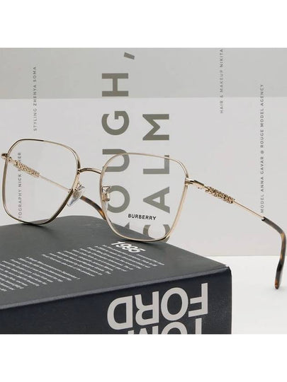 Glasses frame BE1382D 1109 metal square Asian fit gold - BURBERRY - BALAAN 2