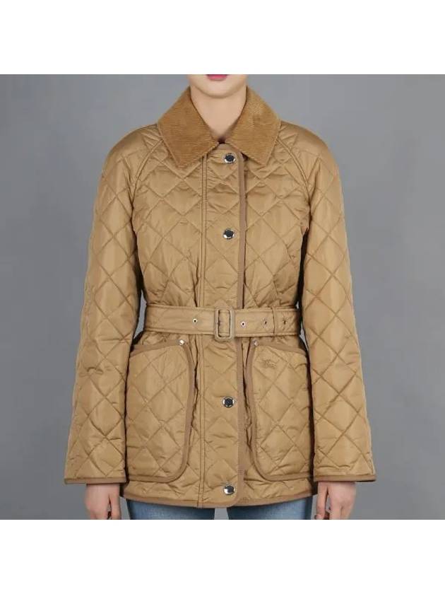 Diamond Quilted Nylon Jacket Beige - BURBERRY - BALAAN 2