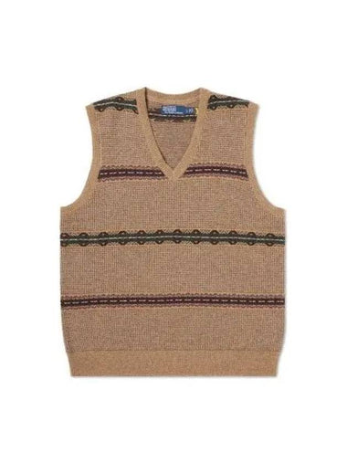 Fair Isle Wool Sweater Vest Beige - POLO RALPH LAUREN - BALAAN 1