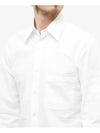 Men's Oxford Classic Fit Long Sleeve Shirt White - THOM BROWNE - BALAAN 4