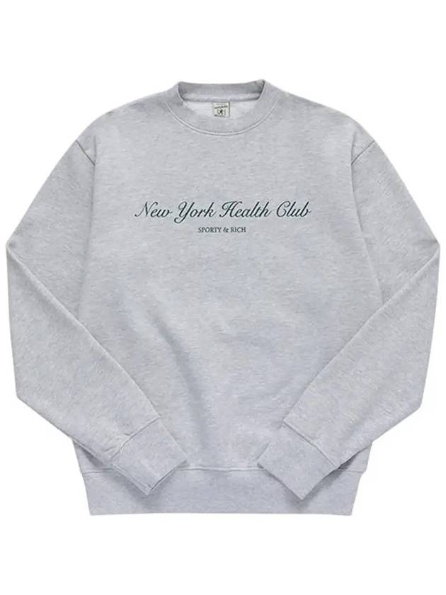 Logo Print Cotton Sweatshirt Grey - SPORTY & RICH - BALAAN 6