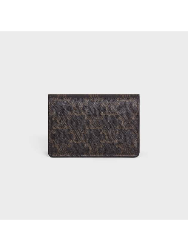 Triomphe Canvas Business Card Wallet Black - CELINE - BALAAN 2