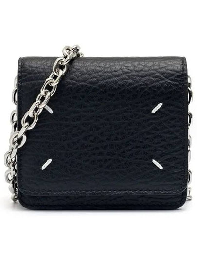 Embroidery Logo Chain Cald Wallet Black - MAISON MARGIELA - BALAAN 2