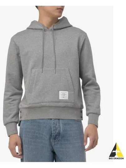 Men's Center Back Stripe Logo Patch Hoodie Grey - THOM BROWNE - BALAAN 2