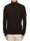 Men's Logo Patch Turtleneck Black - STONE ISLAND - BALAAN 2