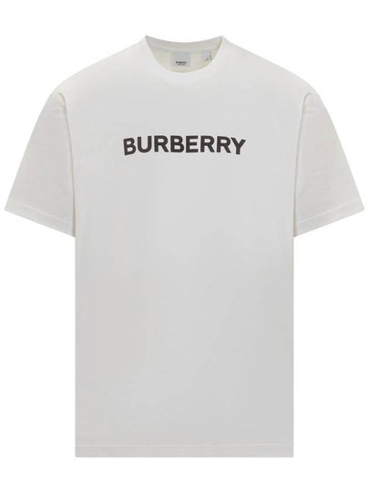 Logo Print Short Sleeve T-Shirt White - BURBERRY - BALAAN 2