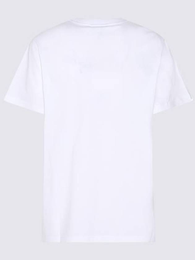 Logo Print Short Sleeve T-Shirt White - GANNI - BALAAN 5