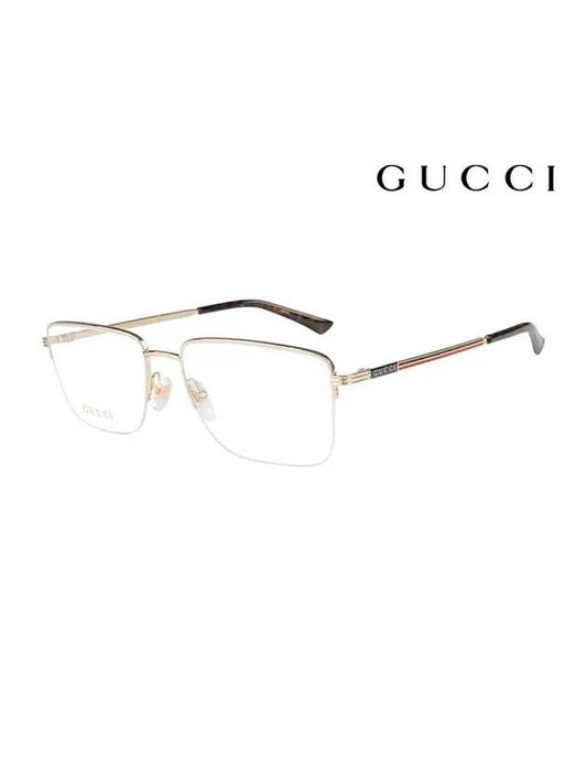 Glasses Frame GG0834O 004 Semi-Rimless Metal Men Women Glasses - GUCCI - BALAAN.