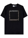 Women's Horseferry Square Print Cotton Short Sleeve T-Shirt Black - BURBERRY - BALAAN 2