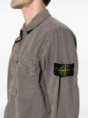 Old Treatment Garment Dyed Overshirt Jacket Dove Grey - STONE ISLAND - BALAAN 6