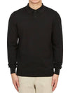 Men's Jerry Wool Long Sleeve Polo Shirt Black - A.P.C. - BALAAN 2