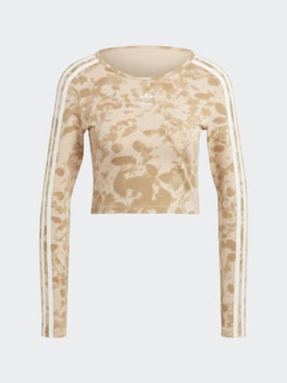 AOP Crew Neck Long Sleeve T-Shirt Beige - ADIDAS - BALAAN 2