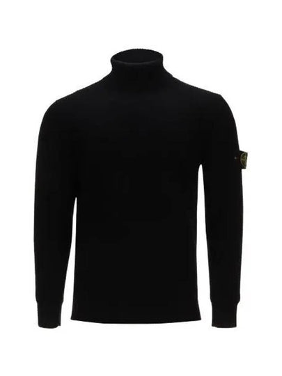 Wappen Patch Wool Turtleneck Black - STONE ISLAND - BALAAN 2