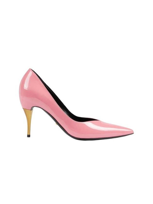Patent Leather Mid Pumps Pink - GUCCI - BALAAN 1