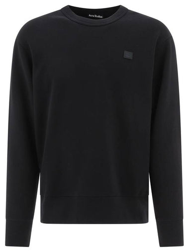 Men's Face Patch Sweatshirt Black - ACNE STUDIOS - BALAAN 1