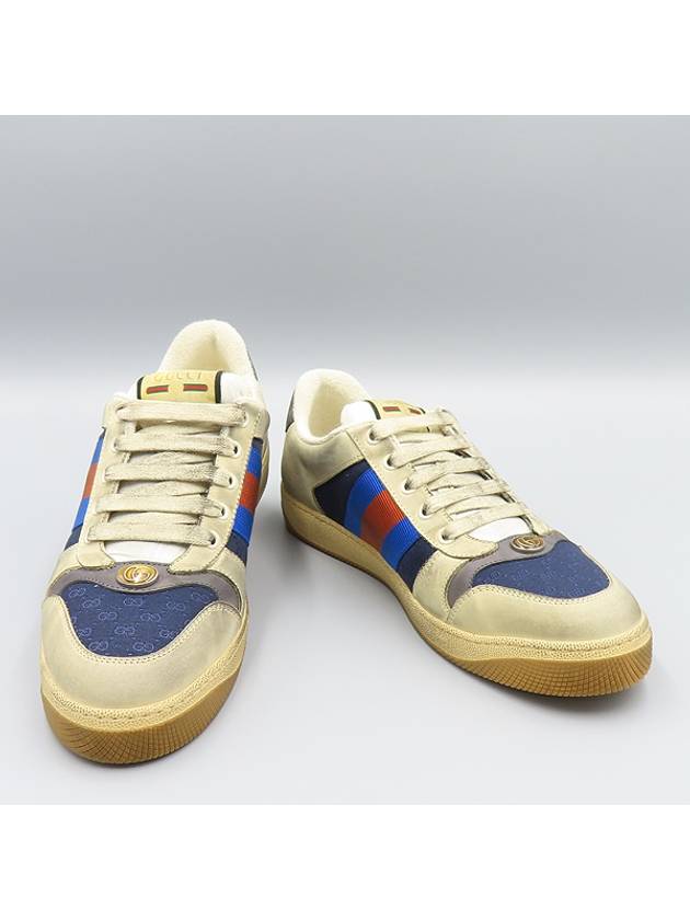 546551 Screener Destroyed Vintage Leather Men s Sneakers 7 - GUCCI - BALAAN 2