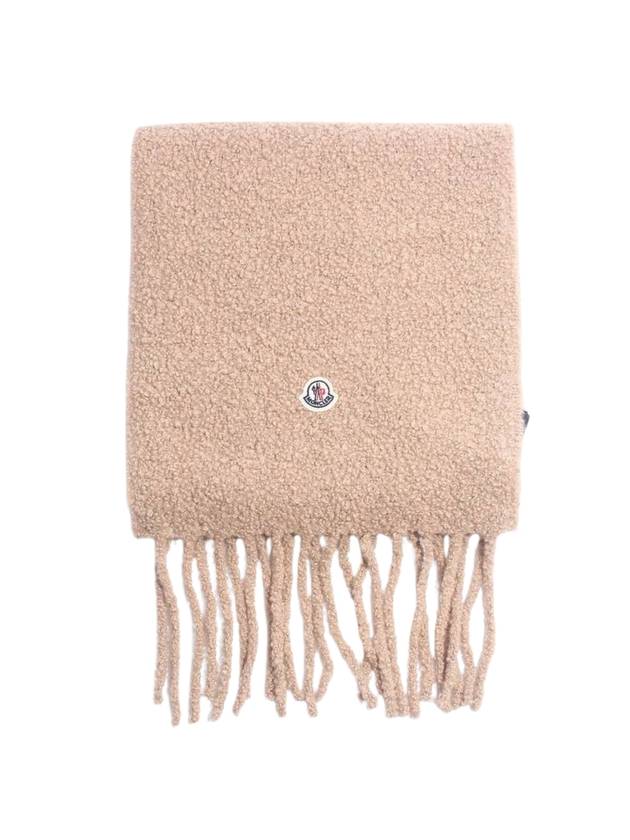 Alpaca Blend Muffler Camel Beige - MONCLER - BALAAN 1