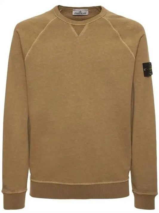 OLD Treatment Waffen Patch Crew Neck Sweatshirt Beige - STONE ISLAND - BALAAN 1